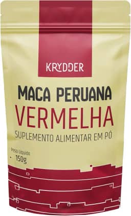 Maca Peruana Vermelha Em Pó Premium - 150G Pura Energia Natural - Gelatinizada - Para Homens e Mulheres - Importada - Sem Aditivos - Krydder Superalimentos