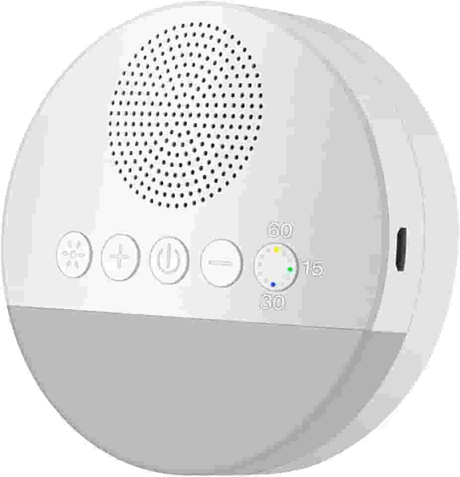 JUEDIFX White Noise Sleep Machine,Máquina De Dormir Com Ruído Branco 6 Som Suave e Luz Noturna Ajuste,Cronometragem para Pessoas de Todas as Idades(5pcs)