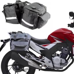 Alforge Bau Bolsa Traseira Universal 40l Bauleto Para Moto Black Luxo