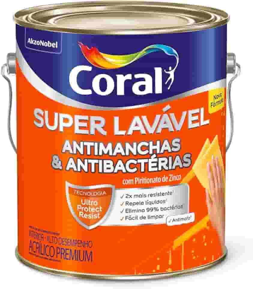 SUPER LAVÁVEL ANTIMANCHAS EGGSHELL BRANCO 3,6L - CORAL