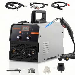 Máquina de Solda 3 em 1 MIG MMA TIG 250A 110V/220V com Display LCD - Soldadora Sem Gás, Inverter IGBT, Compacta e Econômica (110, Volts)