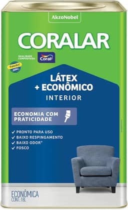CORALAR LÁTEX MAIS ECONÔMICO BRANCO 18L - CORAL