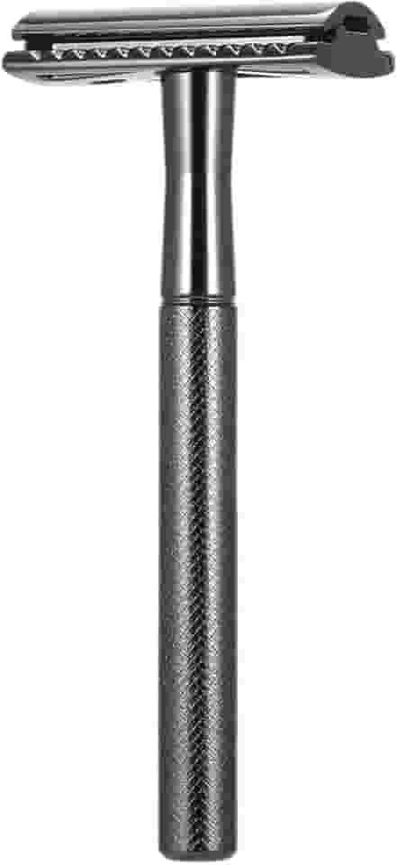 Btuty Navalha de barbear de aço inoxidável de borda dupla Navalha de barba de segurança Remoção manual do bigode Ferramenta de barbear tradicional para viagens em casa de hotel aparelho de barbear