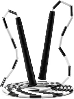 Corda de Pular Segmentada Profissional - Corda de Nylon Antienroscamento para Adultos e Crianças, Design Antiderrapante, TPE Resistente ao Frio, Ideal para Fitness, Freestyle e Iniciantes (2.8m)