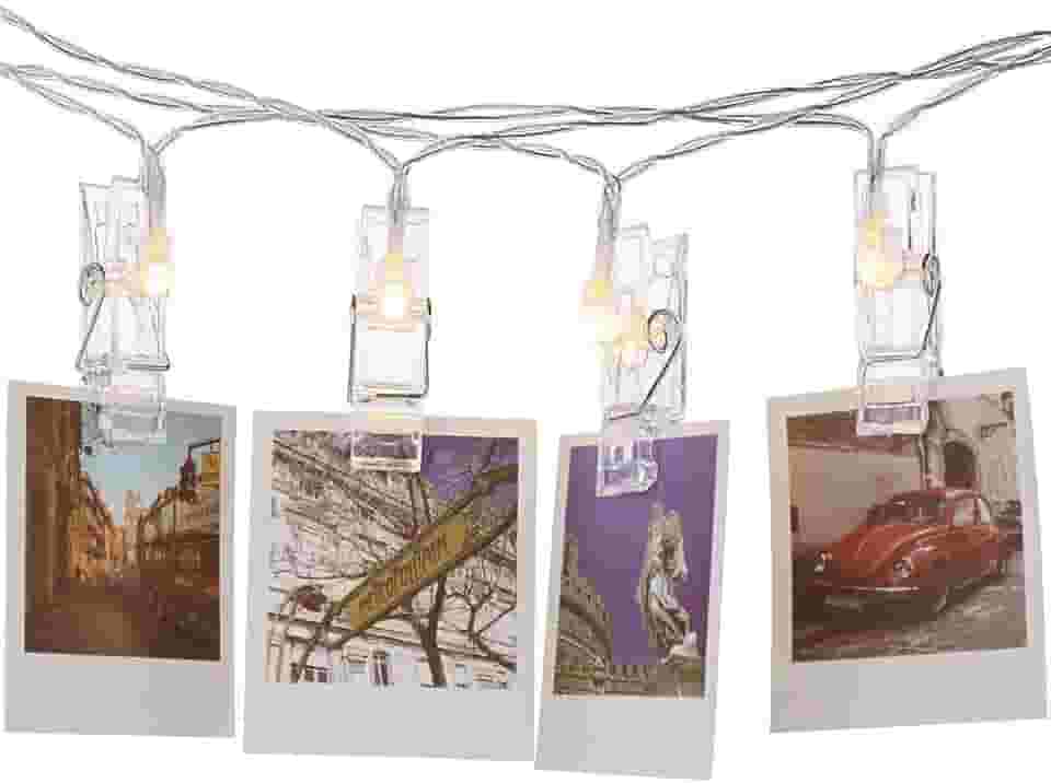 Varal Cordão Decorativo Com Led P/Fotos E Recados 1,80 M