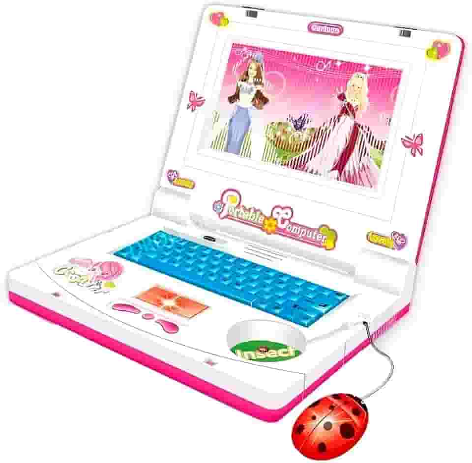Laptop Infantil Brinquedo Educativo Divertido Musical Rosa