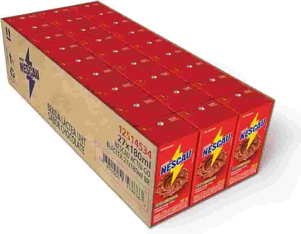 Nescau Bebida Láctea 180ml caixa com 27 unidades