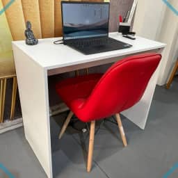 Escrivaninha Sem Gavetas 70 cm x 40 cm Branca Para Escritório 100% MDF