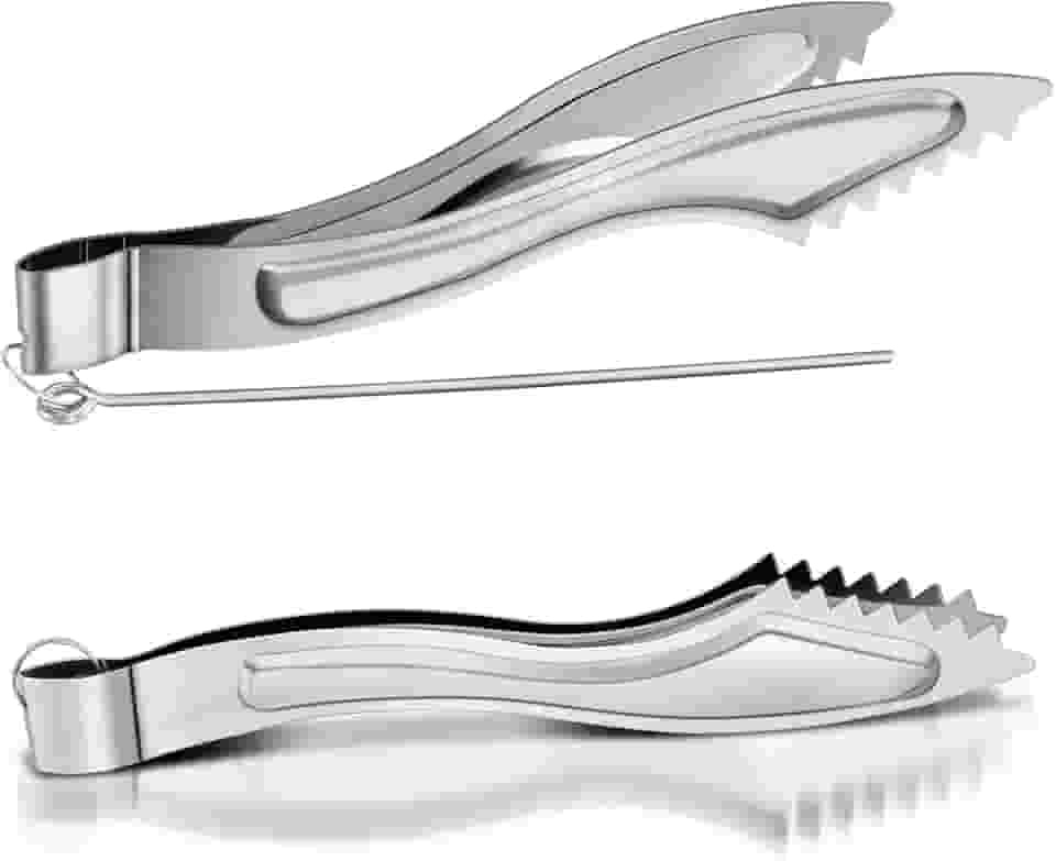Conjuntos de pinças de narguilé de metal para narguilé carvão pinças de metal narguile shisha carvão pinças com pôquer longos acessórios para narguilé shisha clipes de pinça 2 pacotes