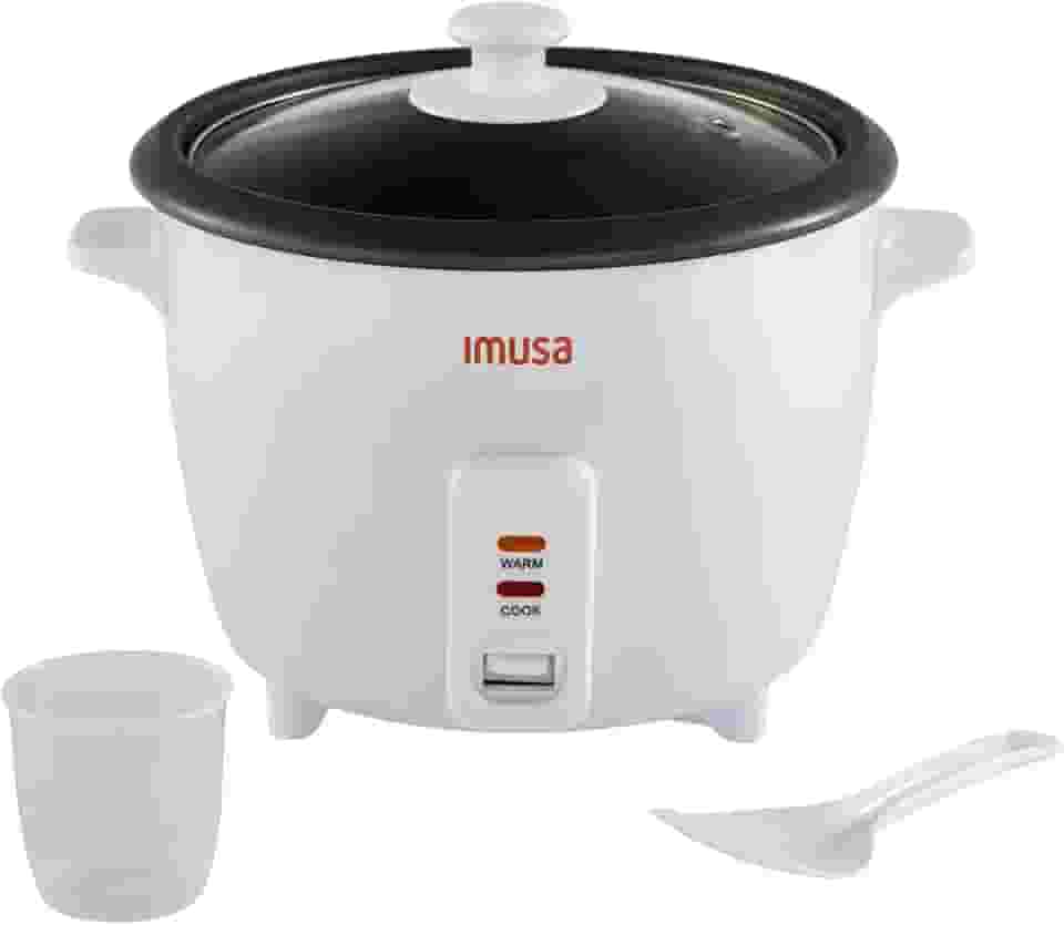 IMUSA - Arroceira elétrica de 16 chávenas cozidas e 8 chávenas sem cozinhar, panela antiaderente de cerâmica, multicozinha para arroz, quinoa, aveia, guisado, função de manter o calor, compacto para