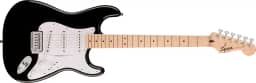 Squier Guitarra elétrica Fender Sonic Stratocaster®, escala de bordo, palheta branca, preta