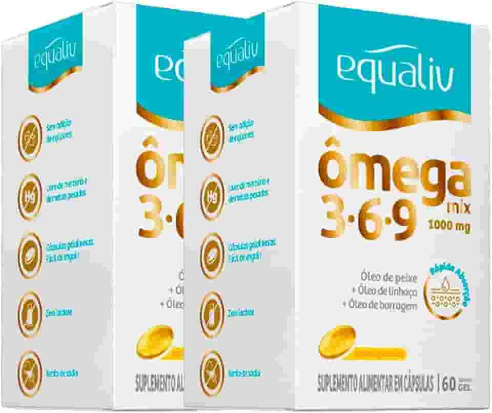 Kit 2 Ômega 3 Mix 3-6-9 1000mg Equaliv 60 cápsulas
