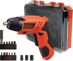BLACK+DECKER Kit Parafusadeira a Bateria 6,3mm Com 15 Acessórios para Ferramentas, Modelo KC4815K, Carregador Bivolt, 4,8V