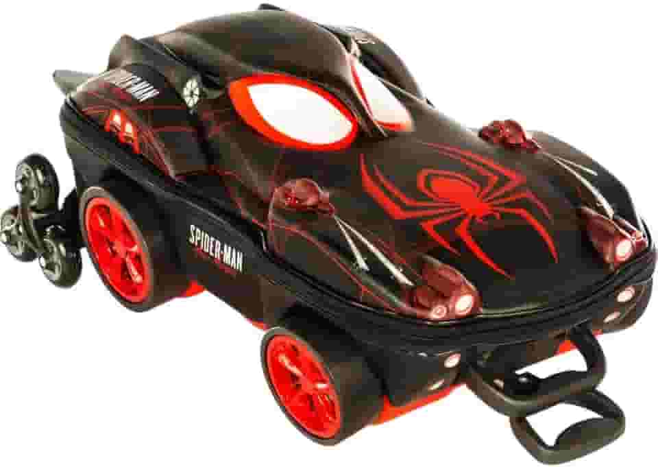Mala Infantil Homem Aranha 3D com Rodinhas, 20L, Design moderno, Preta