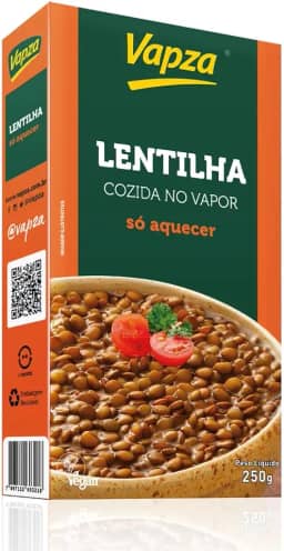 Lentilha 250G Só Aquecer Vapza Peso líquido 250g