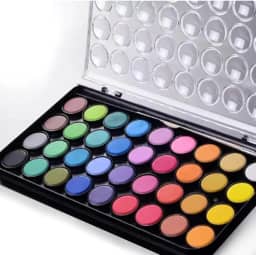 Aquarela Em Pastilhas para Artes, Estojo com 36 Cores, Ótima Pigmentação, Cores Vibrantes