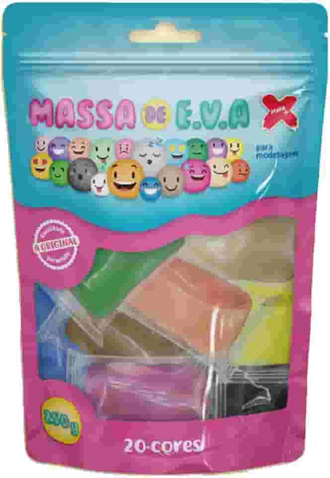 Massa De Eva 20 Cores Total 250g - Pacote Com 20, Make+