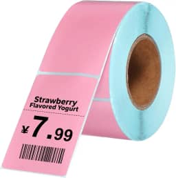 PATIKIL 500 etiquetas térmicas, etiquetas de impressora térmica de 4 x 6 cm, etiquetas autoadesivas, rolo de papel retangular, pequeno para impressora, etiqueta de envio, endereço de código de barras