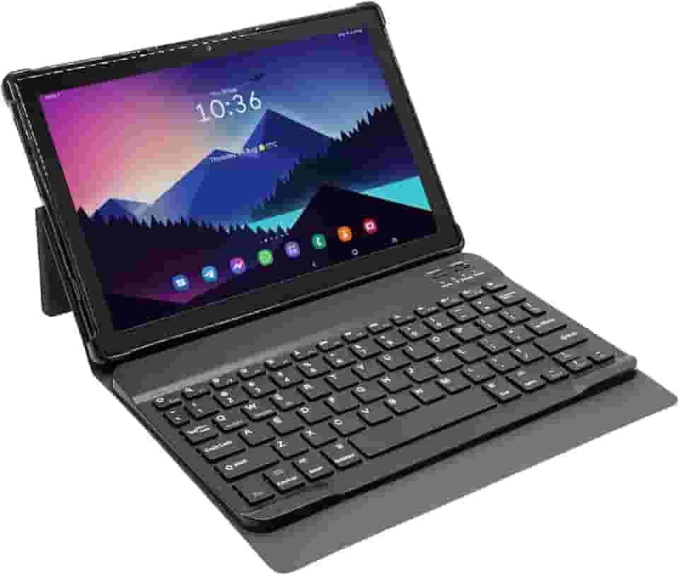 Tablet E1035 10.1' Tela IPS 128GB/ 6GB RAM Bateria 6000mAh, Android 14, Octa Core, Dual Chip com Capa e Teclado para Estudos e Trabalho - Cinza