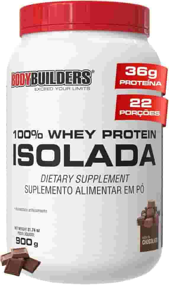 Whey Protein 100% Isolada Chocolate 900g - Bodybuilders