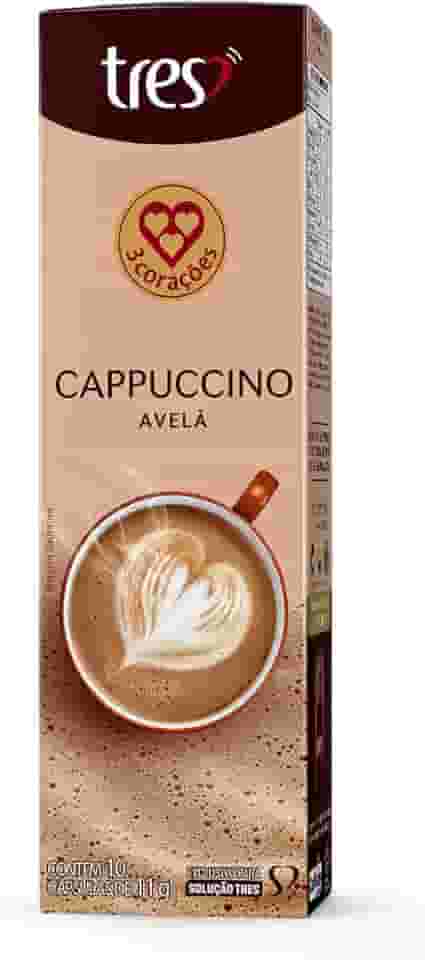 3 Corações Cápsula Cappuccino Avelã TRES - 10 Unidades