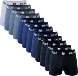 Kit 12 Cuecas Masculinas Boxer Microfibra Adulto Box Sem Costura Polo Wear Sortido