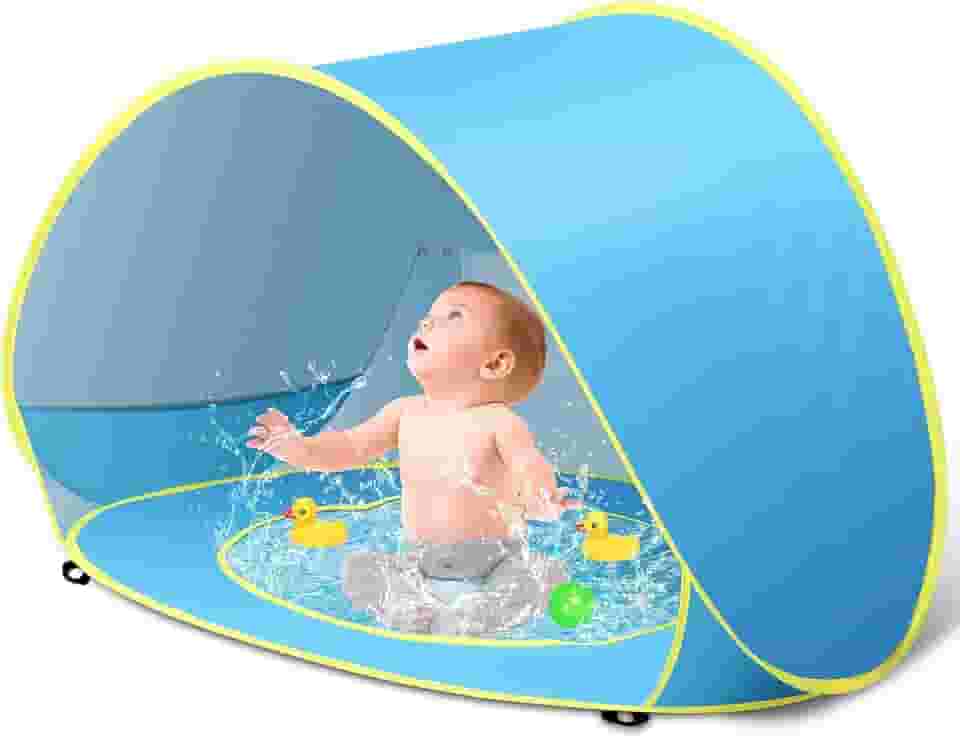 Barraca Praia, Barraca de Praia, Tenda para Piscina de Bolinhas, Tenda de Praia, Barraca, Proteção Uv à Prova Vento, PortáTil E AutomáTica Instantânea
