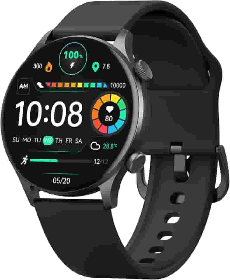 HAYLOU Solar Plus Smartwatch, 1.43 'AMOLED Display Bluetooth Telefone Chamada Relógio Inteligente para Homens e Mulheres, Exibição Sempre Ativa, Bluetooth 5.3