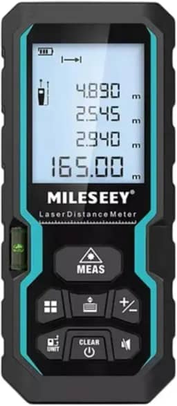 Trena Laser Digital Profissional, Fita Métrica Digital a Laser, Medidor Digital de Distância, Área, Volume, Ângulos e Nível. Modelo S6 de 40, 50, 60, 80, 100 e 120 m de Alcance (Precisão ±2 mm)