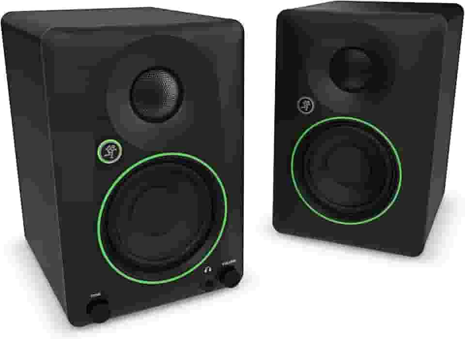 Mackie CR4.5 Monitores de estúdio alimentados por referência criativa de 11,4 cm com botão de tom e interruptor de localização — Alto-falantes ativos para produção de música, computador de mesa,