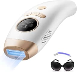 3 em 1 Depiladora de luz de pulso IPL, 9 níveis de energia, dispositivo indolor, remoção a laser profissional para mulheres e homens, corpo e rosto biquíni pernas axilas - 999.990 Flashes