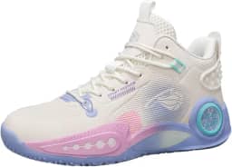 Tênis de basquete feminino, moderno, com cadarço, suporte de arco, respirável, antiderrapante, confortável, cano alto, corrida, caminhada, tênis