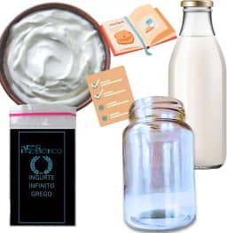 Iogurte Grego Infinito Desidratado + Manual Completo Cortesia 500ml! | Produção Caseira Saudável e Natural | Econômico, Rico em Proteínas | Fácil de Fazer em Casa