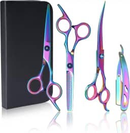 Namoat Tesoura Profissional Cabeleireiro, Tesoura De Cabelo, Tesoura De Cortar Cabelo, Kit Barbeiro Colorido