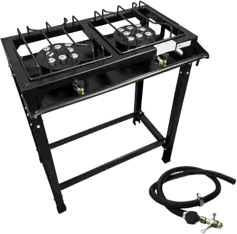 Fogão Portátil Industrial Grande 2 Bocas Alta Pressão Roa