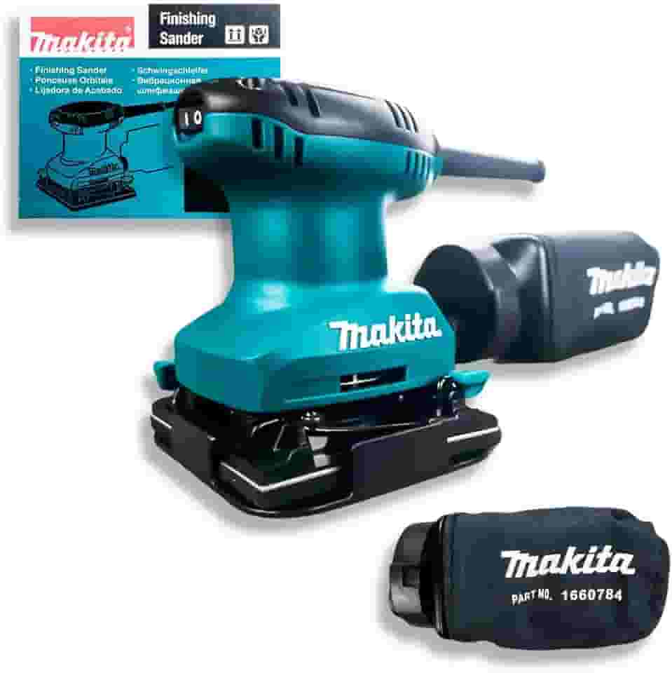 MAKITA Lixadeira Orbital BO4557 14000 OPM Compacta E Ergonômica Para Marcenaria C/Empunhadura Emborrachada E Coletor De Pó - 110v
