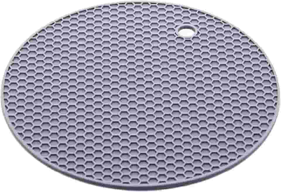 LYOR - Descanso para Panela Redondo de Silicone Cinza 18cm