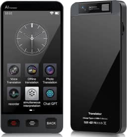 Dispositivo tradutor de idiomas offline, Tradutor instantâneo M80 ChatGPT sem necessidade de WiFi, tradução de voz em tempo real bidirecional, gravação e foto AI Tradutor para viagens de aprendizagem