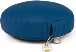 YOGATERIA Bodhi Almofada de meditação Zafu Yoga | Zafu Rondo Premium Flat Eco | Almofada Puf de assento Yoga com recheio de Kapok/fibra de paina e capa em algodão eco 8cm x Ø 35 cm