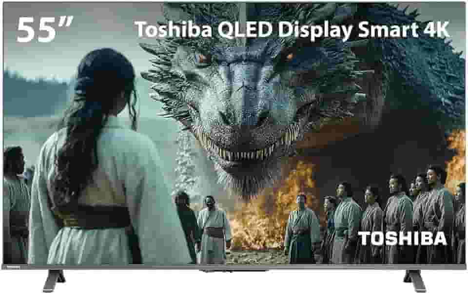 Smart TV QLED 55 4K Toshiba Google TV 3HDMI 2USB Wi-Fi
