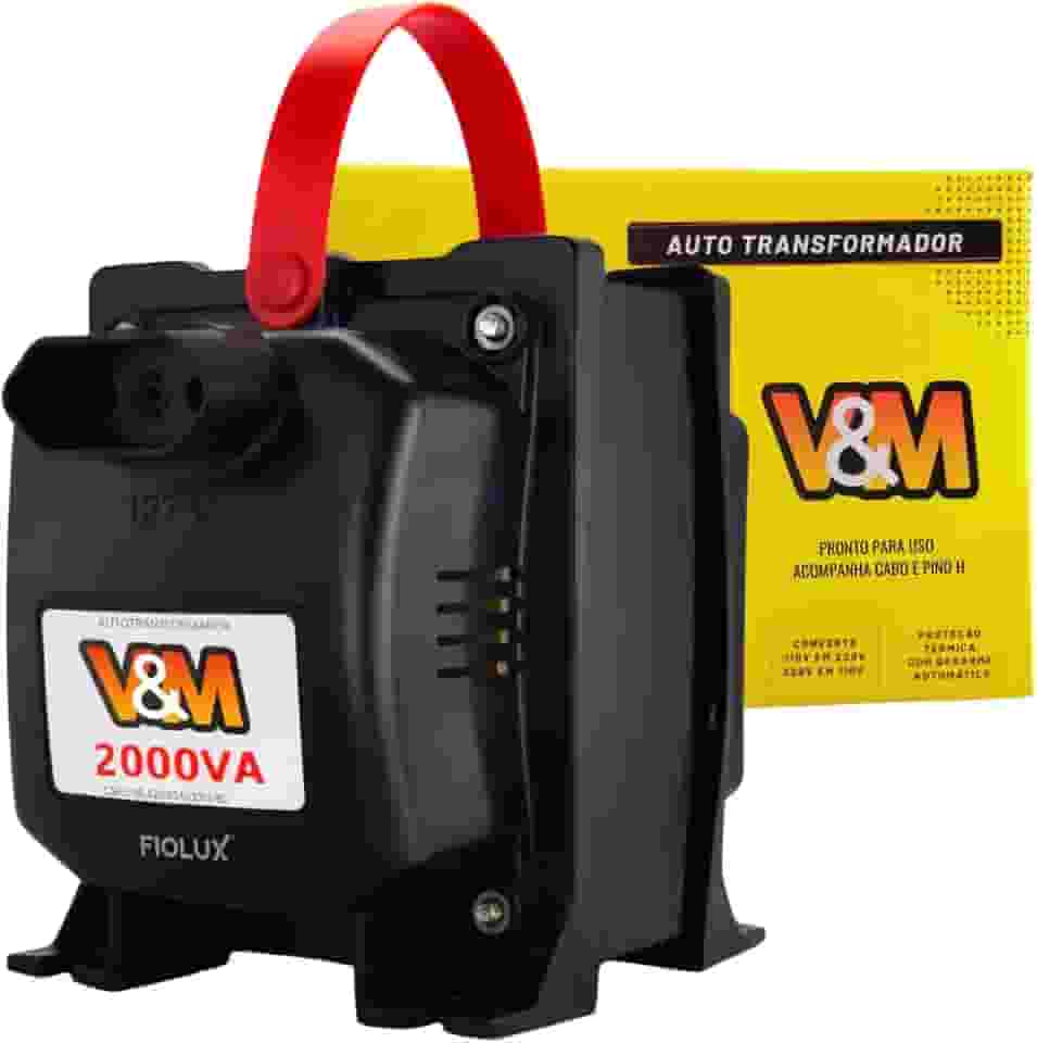 Transformador 110v para 220v 2000VA Bivolt V&M Transformador 220 para 110