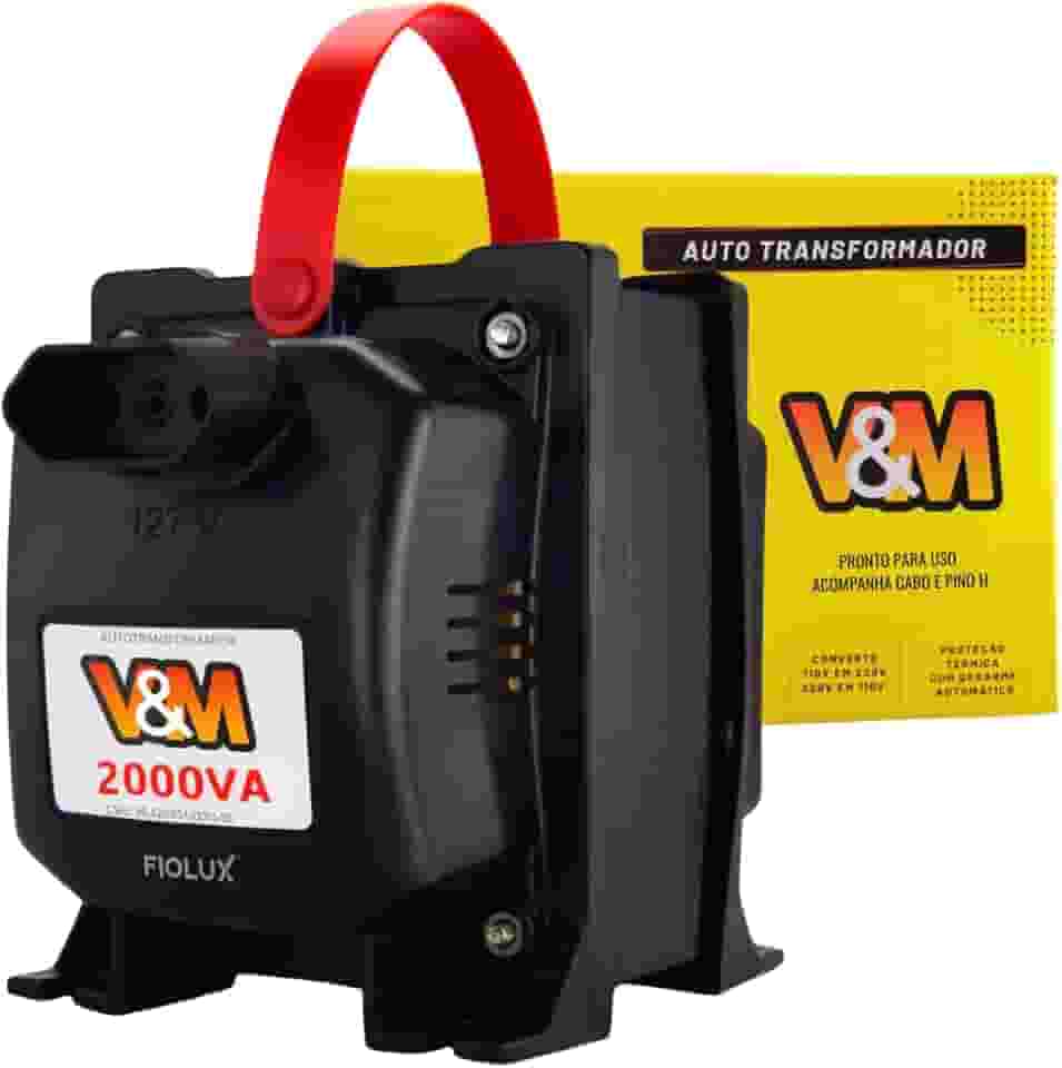 Transformador 110v para 220v 2000VA Bivolt V&M Transformador 220 para 110
