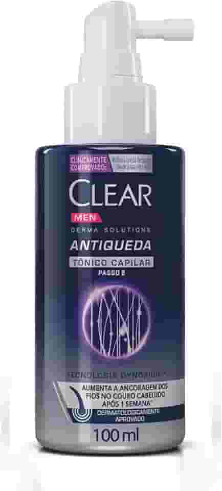 Clear Tônico Capilar Antiqueda Men Derma Solutions Spray 100Ml