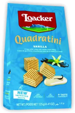 Loacker Biscoito Mini Wafer Com Creme De Baunilha Pacote 125G