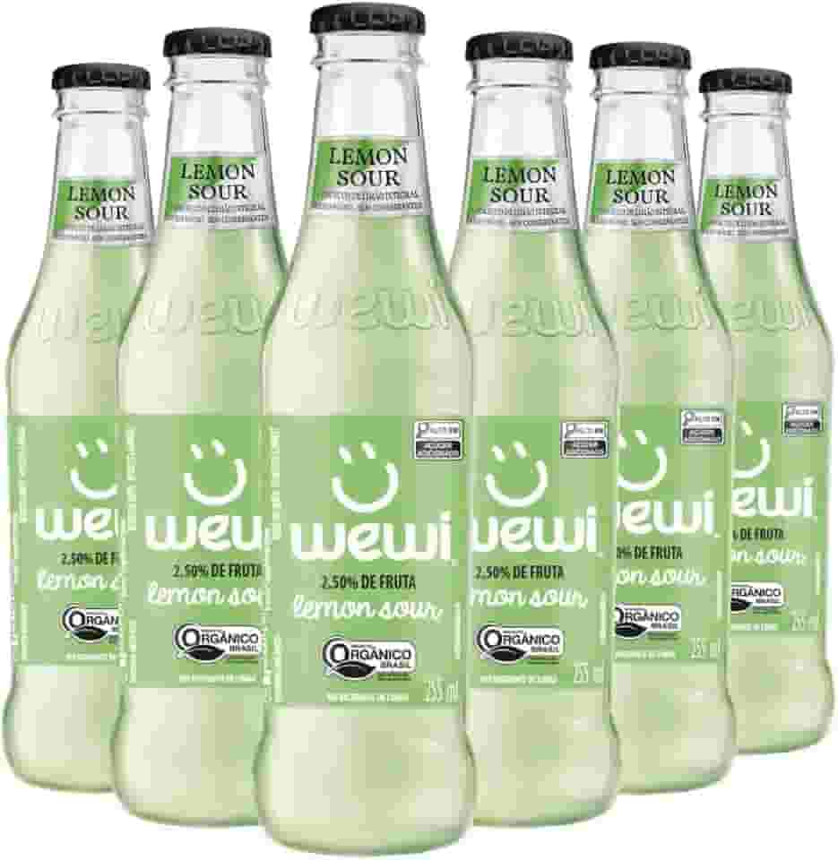 Refrigerante de Limão Orgânico Garrafa 255 ml pacote com 6 unidades