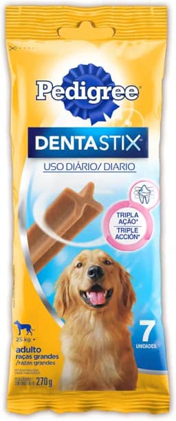 Petisco Pedigree Dentastix Cuidado Oral Para Cães Adultos Raças Grandes 7 Unidades
