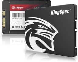 KingSpec SSD SATA de 512 GB 6.3 cm, unidade de estado sólido interna SATA III de 6 Gb/s - Flash TLC 3D NAND, compatível com desktop/laptop/tudo em um