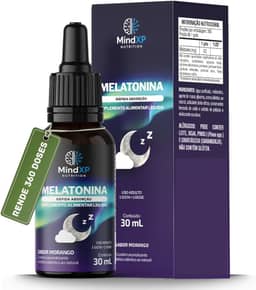 Melatonina 100% Pura Sublingual 30ml Sabor Morango RÁPIDA ABSORÇÃO 360 doses MINDXP NUTRITION
