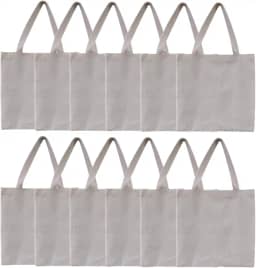 12 Sacolas Ecológicas - Algodão Cru (Ecobag) 35x45cm Alça Translaçado 70cm (largura X Altura)