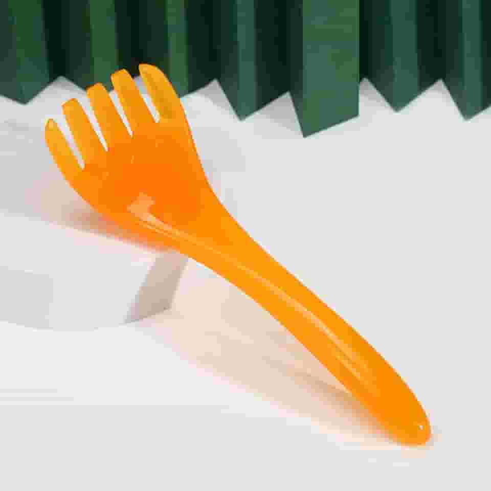 Generic Pente de massagem de cabeça - pente meridiano para terapia de couro cabeludo com cinco garras - amarelo - 1 unidade - unissex - todos os tipos de cabelo - adultos